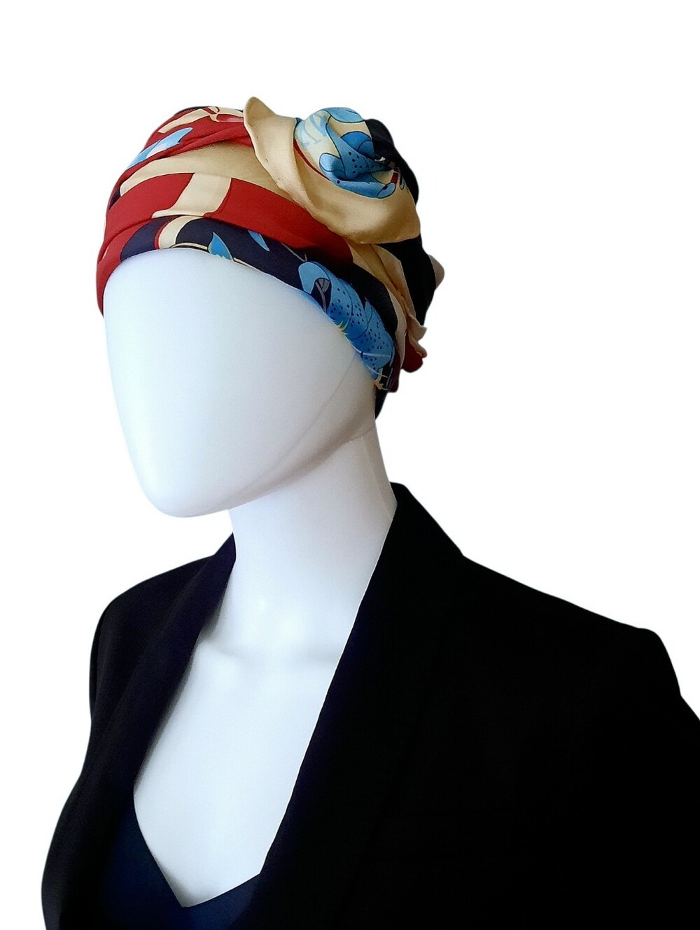Vintage GUCCI Multi Icons Logo Print Silk Square Scarf 35" Red/Black/Multi - Picture 5 of 14